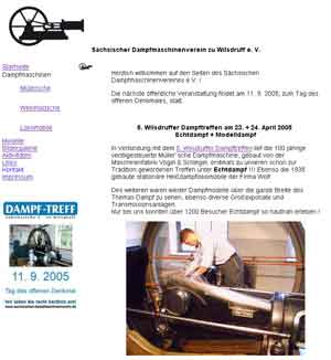 Website sächsischer Dampfmaschinenverein